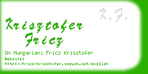 krisztofer fricz business card